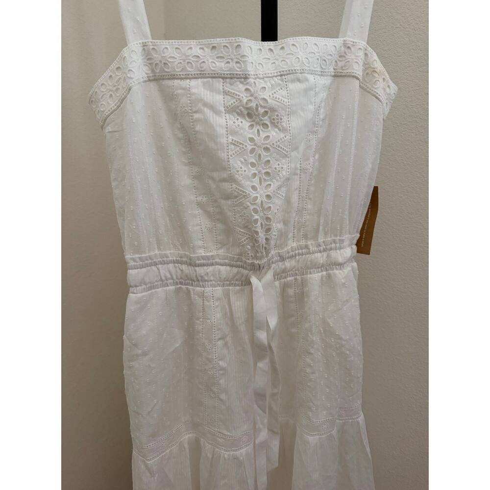 New sorella Camellia Cotton Dress white lace sz L $222 - Picture 5 of 8